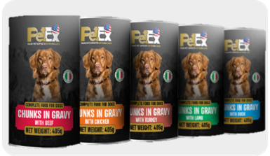 צ'אנקס מעדן משומר לכלב 405 ג' פט אקס בטעמים נבחרים