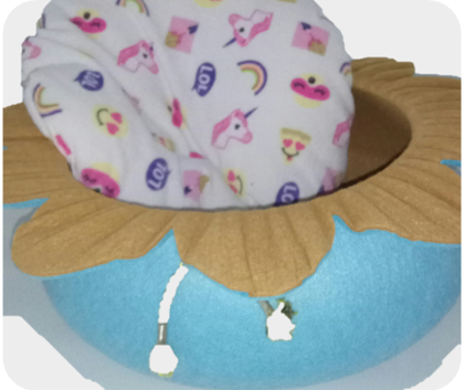 מיטת פרח לכלב מגזע קטן/חתול כולל מזרן כרית