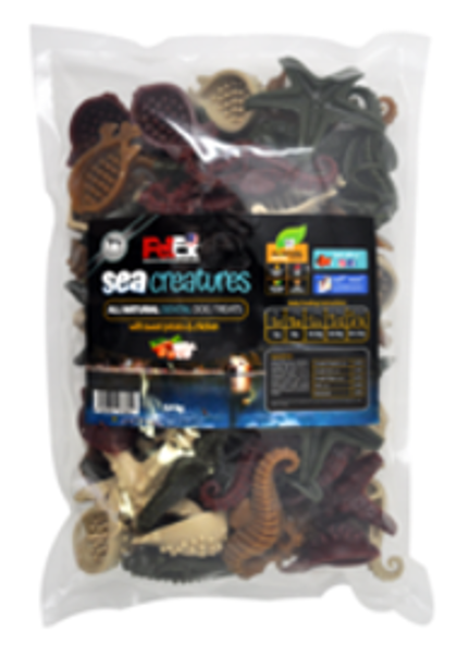 חטיף דנטלי לכלב יצורי ים עם בטטה טבשר עוף אמיתי פט אקס 1 ק"ג 