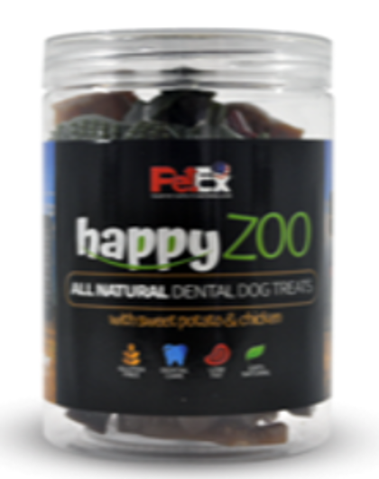 חטיף הפי זו דנטלי לכלבים בטטה ובשר עוף אמיתי פט אקס 250 גר'